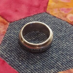 Spinning steel ring size 6.5